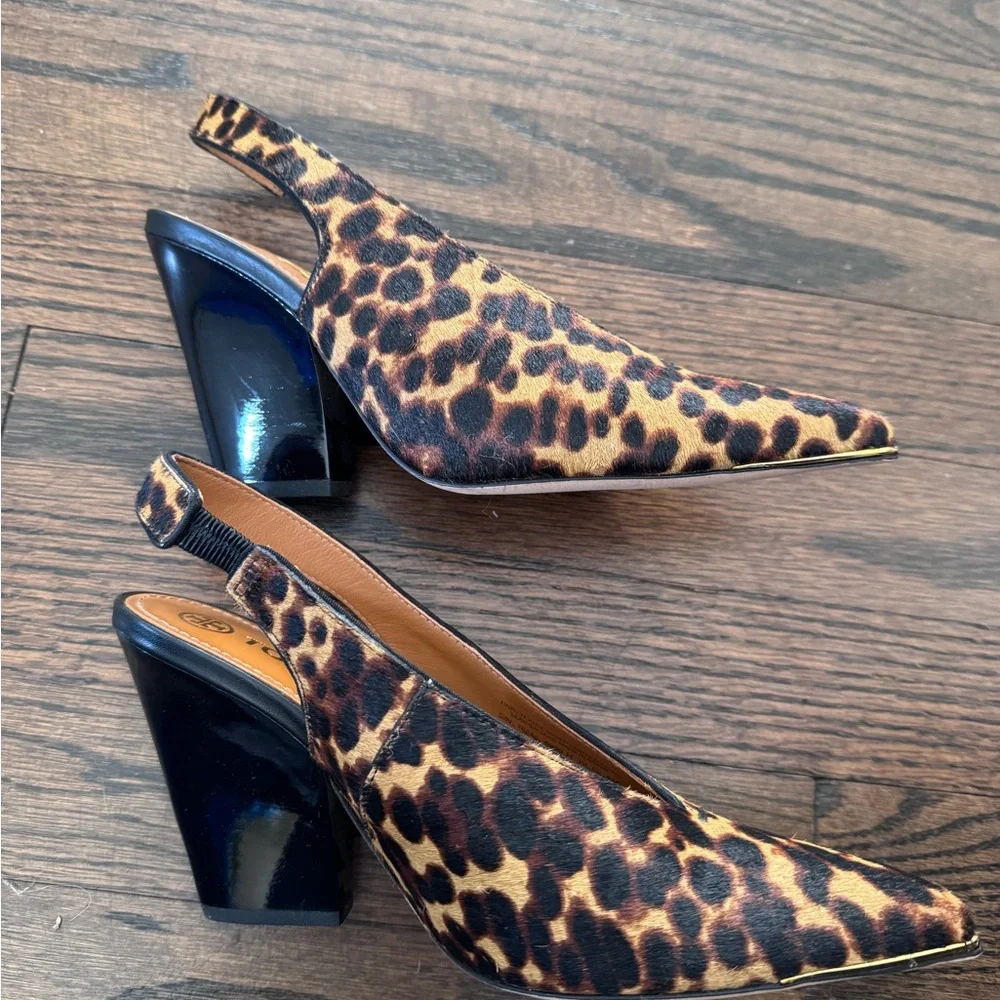 Tory Burch Lila Calfhair Pointed Toe Slingback heels - Picture 4 of 7